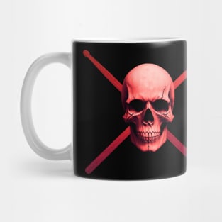 Baterista Craneo Rojo Mug